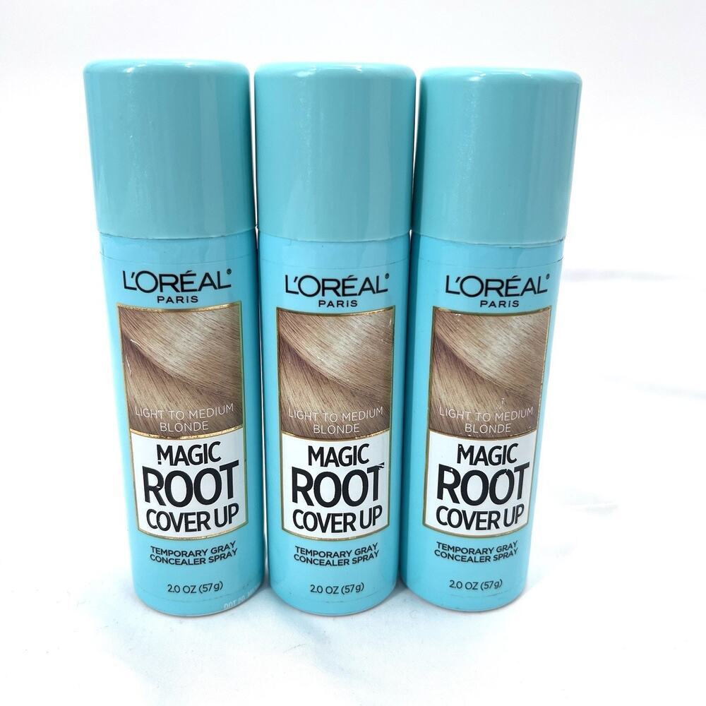 Loreal Magic Root Cover Up Concealer Spray Light To Medium Blonde 2oz - 3 PACK